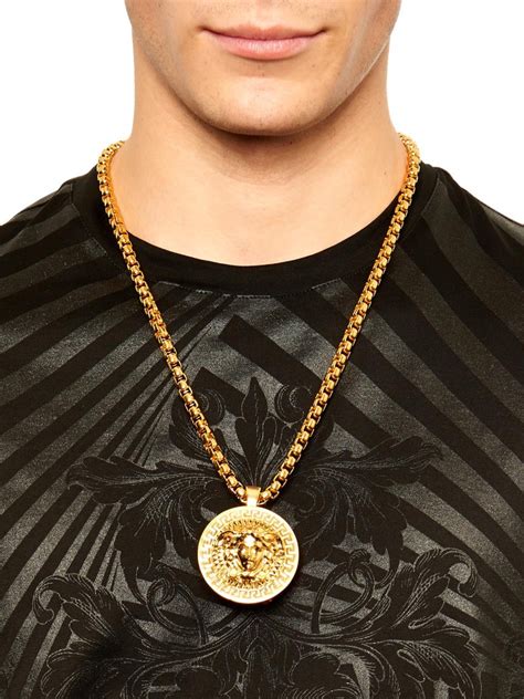 versace necklace mens|versace gold necklace for men.